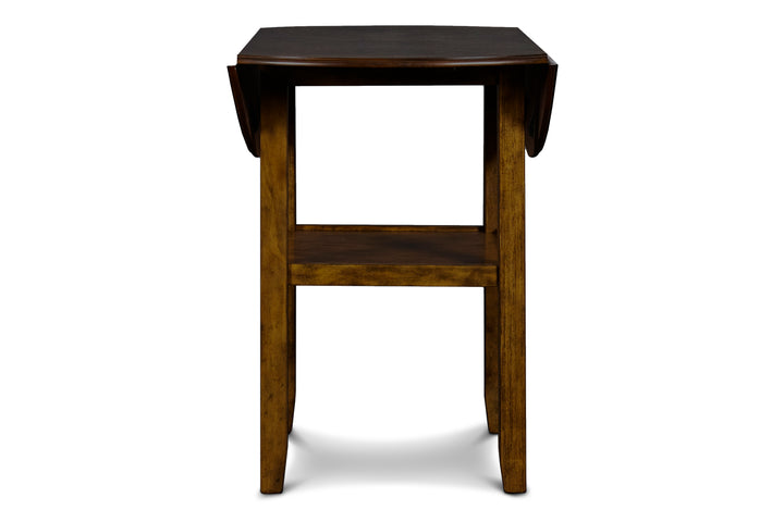Gia 3 Pc 42" Counter Drop Leaf Table &amp; 2 Chairs-Brown