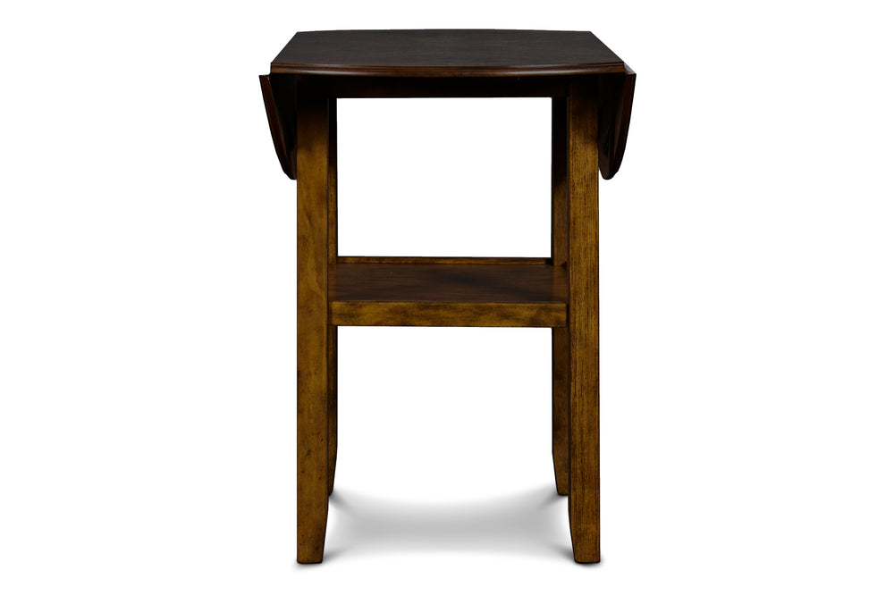 Gia 3 Pc 42" Counter Drop Leaf Table & 2 Chairs-Brown