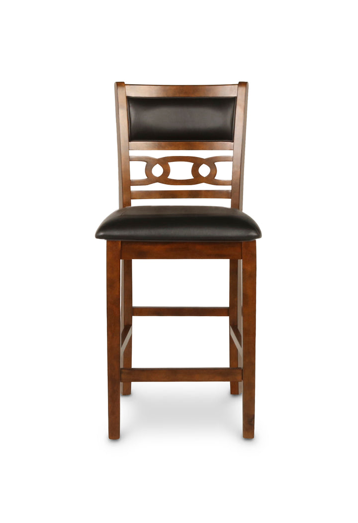 Gia 3 Pc 42" Counter Drop Leaf Table &amp; 2 Chairs-Brown