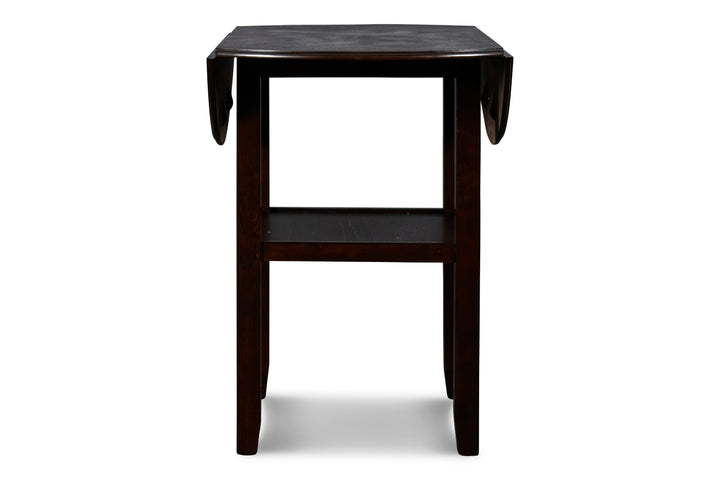 Gia 3 Pc 42" Counter Drop Leaf Table &amp; 2 Chairs-Ebony