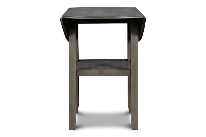 Gia 3 Pc 42" Counter Drop Leaf Table &amp; 2 Chairs-Gray