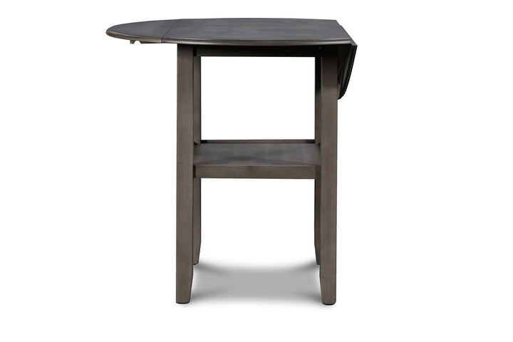 Gia 3 Pc 42" Counter Drop Leaf Table &amp; 2 Chairs-Gray