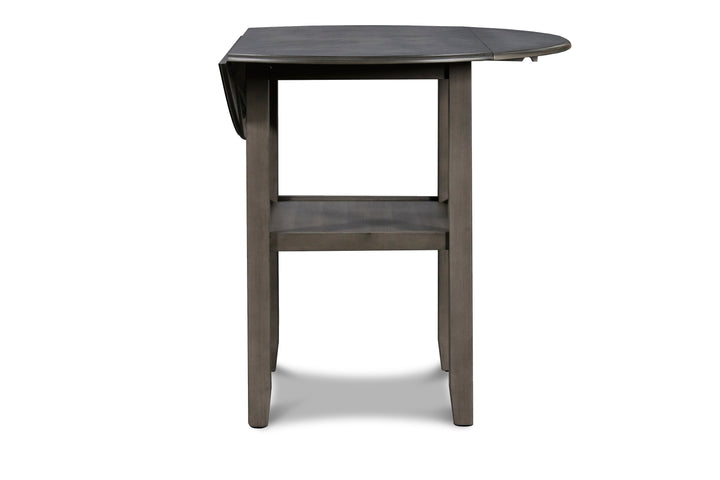Gia 3 Pc 42" Counter Drop Leaf Table &amp; 2 Chairs-Gray