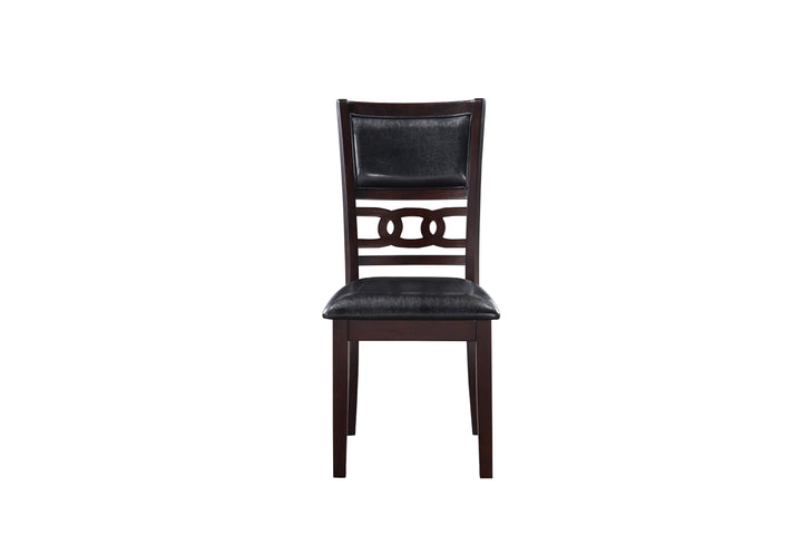 Gia 5 Pc 47" Round Dining Table &amp; 4 Chairs-Ebony
