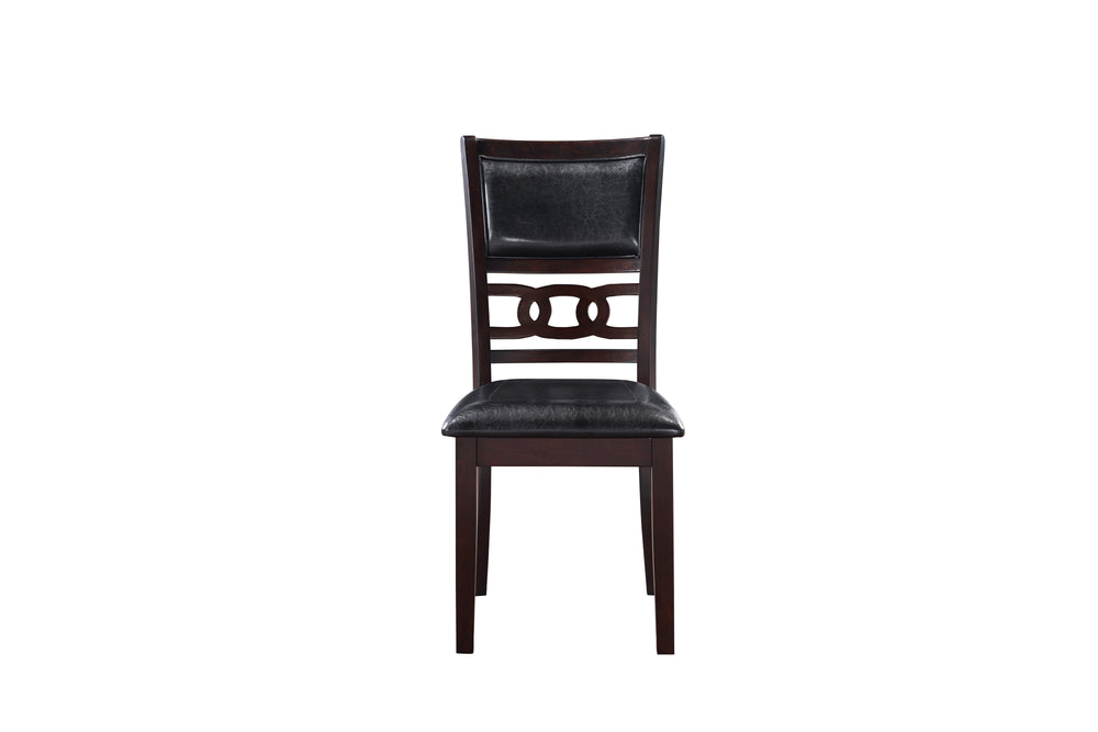 Gia 5 Pc 47" Round Dining Table & 4 Chairs-Ebony