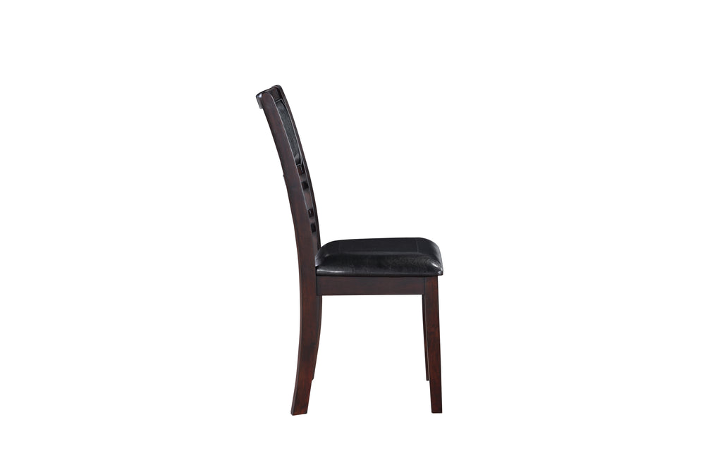 Gia 5 Pc 47" Round Dining Table & 4 Chairs-Ebony