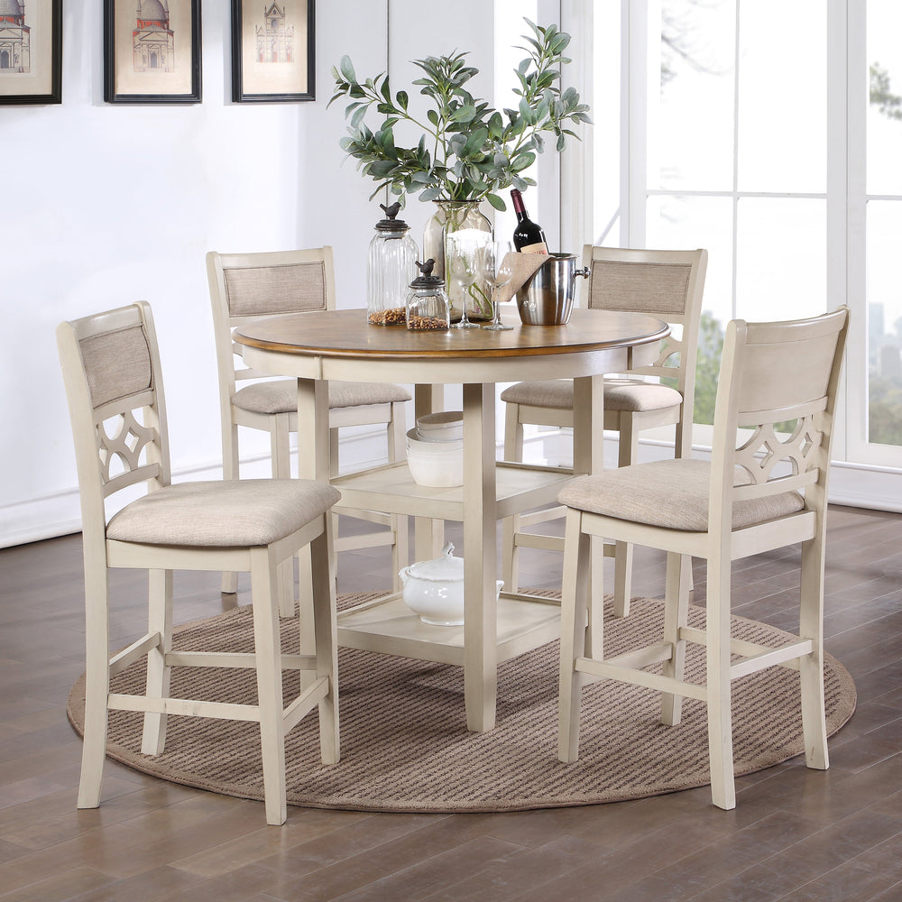 Mitchell 5 Pc Counter Set-Two Tone Bisque/brown
