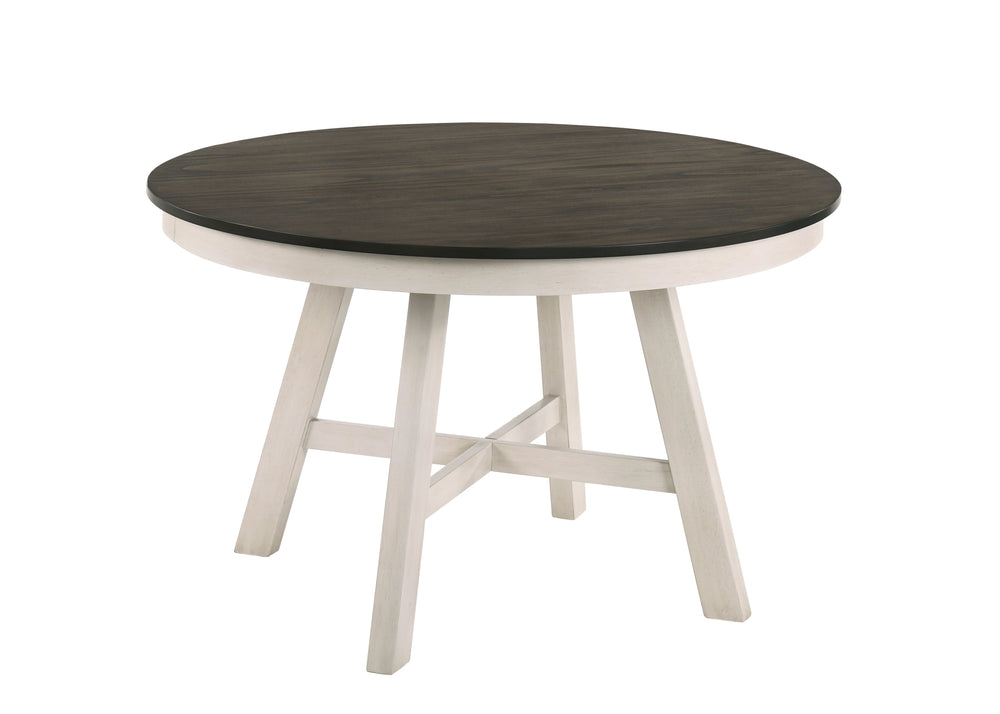Maisie Round Table-White/brown