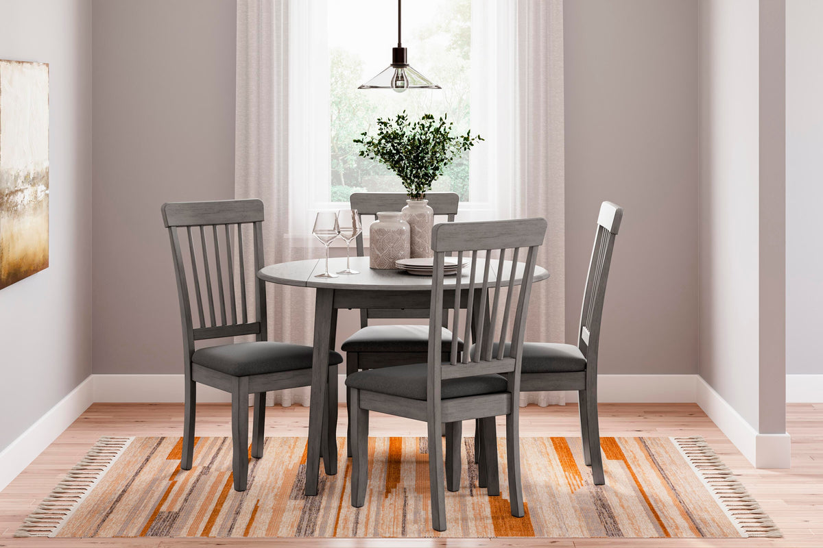 Shullden Dining Table and 4 Chairs - Gray (2)