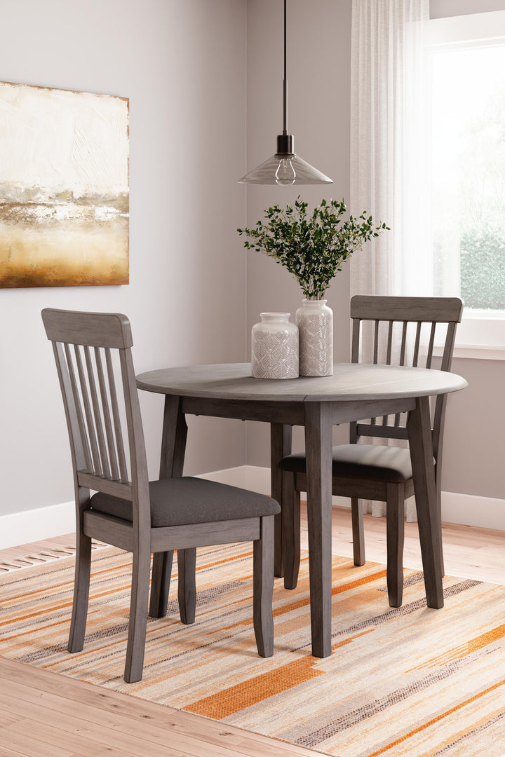 Shullden Dining Table and 2 Chairs - Gray (2)