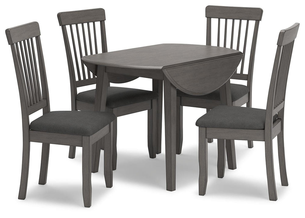 Shullden Drop Leaf Dining Table - Dark Gray (7)