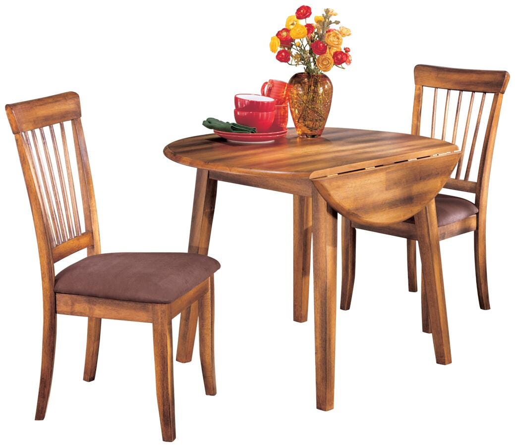 Berringer Dining Table and 2 Chairs - Rustic Brown (1)
