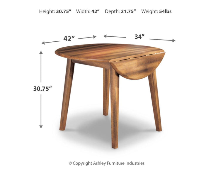Berringer Dining Drop Leaf Table - Dark Brown (3)