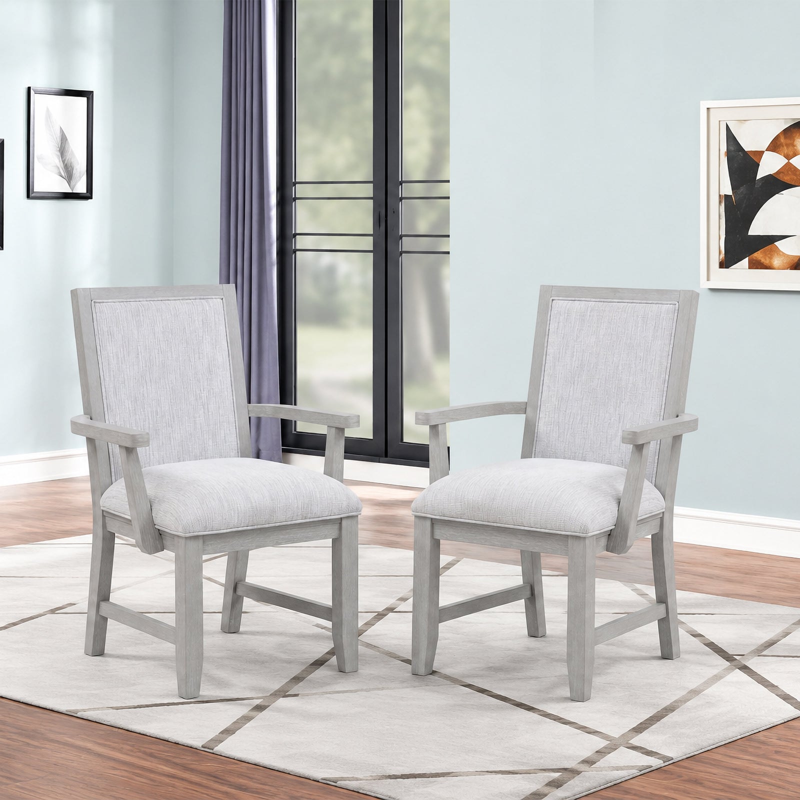 Fiona Dining Arm Chair (2 Per Carton)-Mist Gray