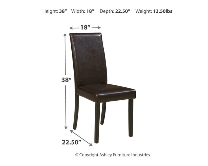 Kimonte Dining Chair - Dark Brown (4)