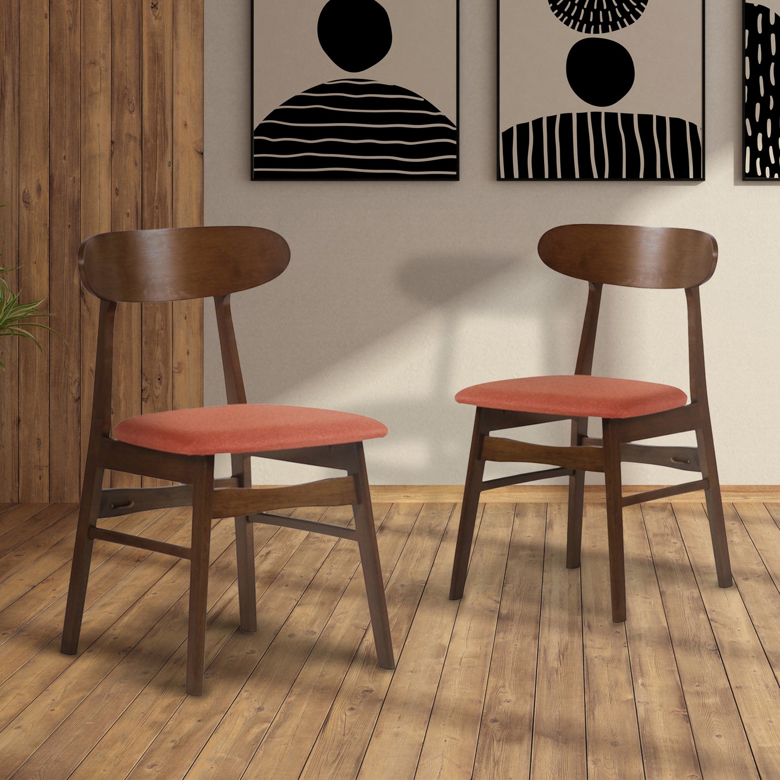 Morocco Dining Chair W/orange Seat Cushion (2 Per Carton)