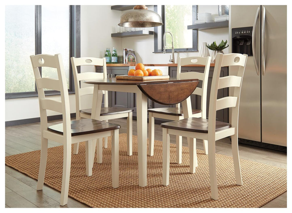 Woodanville Dining Table with 4 Chairs - Cream/Brown (1)
