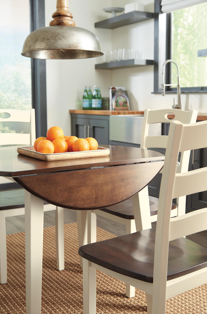 Woodanville Dining Table with 4 Chairs - Cream/Brown (4)