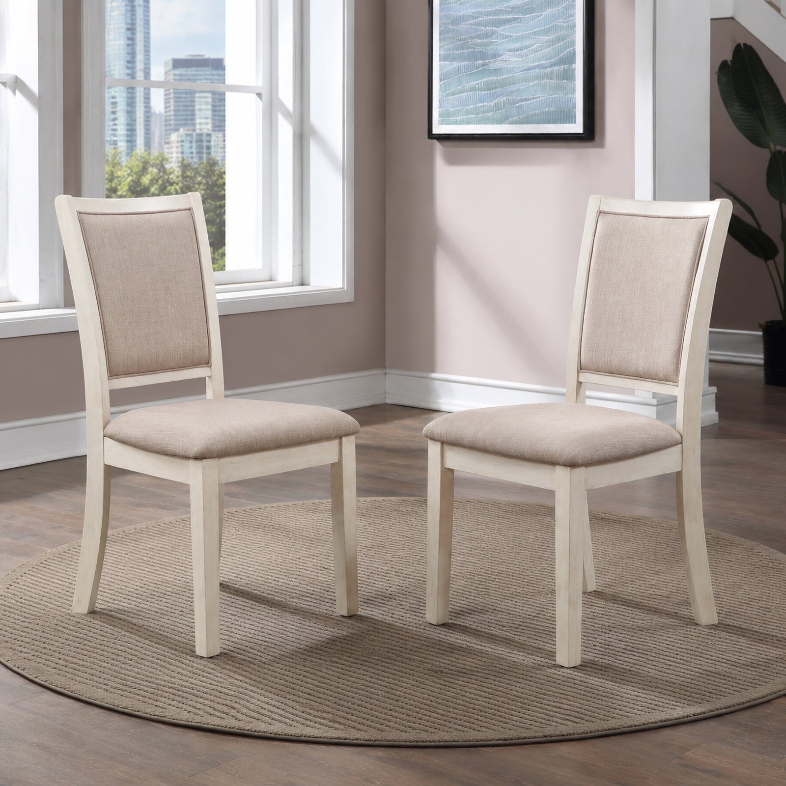 Amy Dining Chair (2/ctn)-Bisque