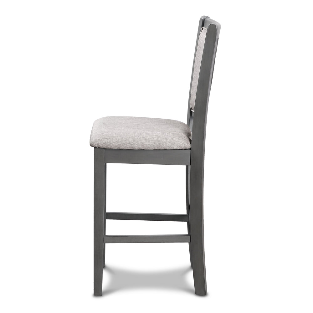 Amy Counter Chair (2/ctn)-Gray
