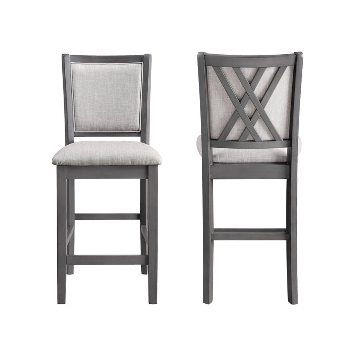 Amy Counter Chair (2/ctn)-Gray