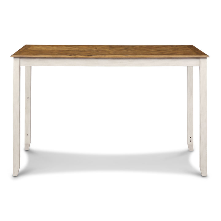 Amy 5 Pc 60" Counter Storage Table+chairs- Bisque/brown