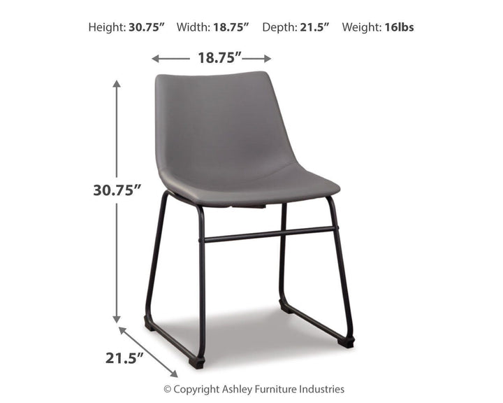 Centiar Dining Chair (Set of 2) - Gray (7)