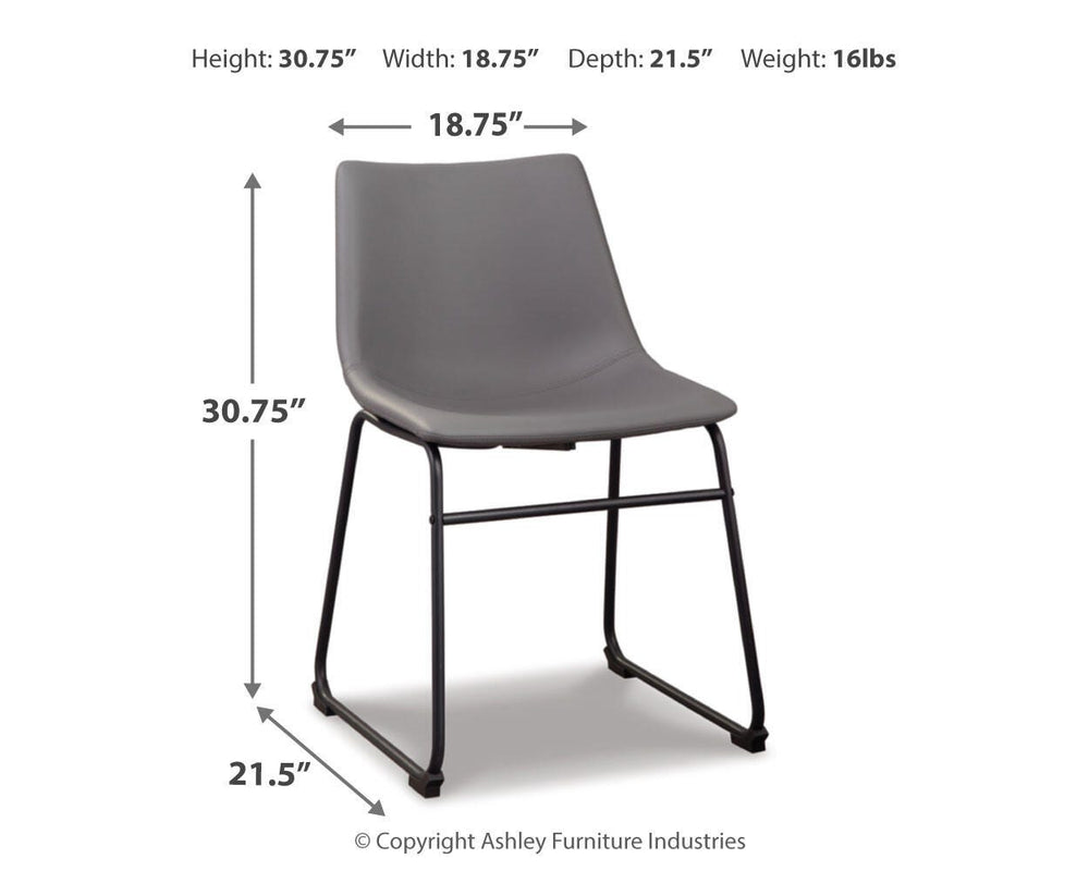 Centiar Dining Chair (Set of 2) - Gray (7)