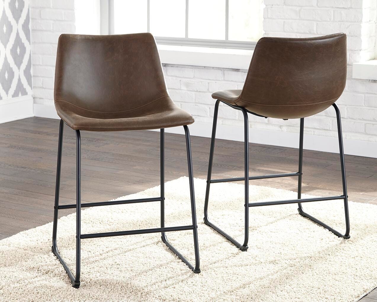 Centiar Counter Height Bar Stool - Dark Brown (2)