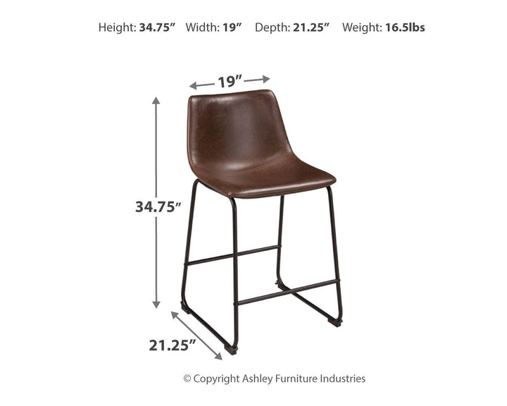 Centiar Counter Height Bar Stool - Dark Brown (3)
