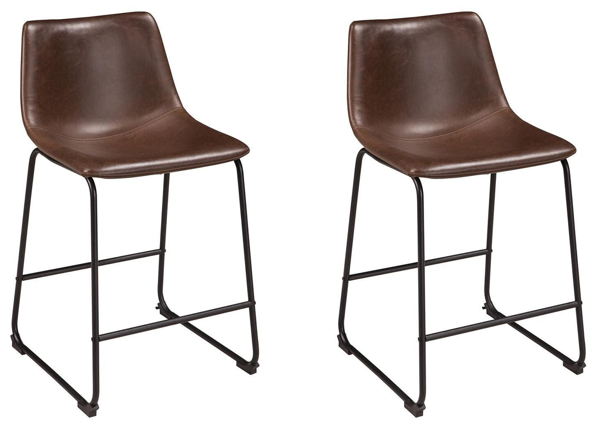 Centiar Counter Height Bar Stool (Set of 2) - Brown (1)