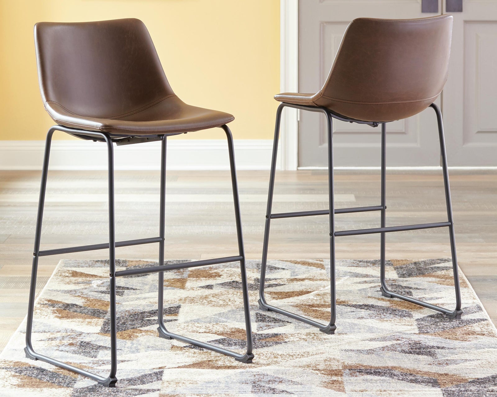 Centiar Pub Height Bar Stool - Dark Brown (2)