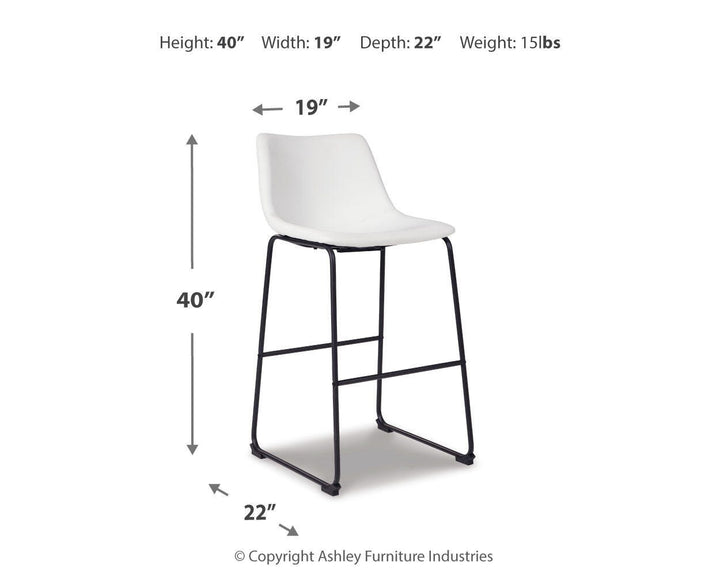 Centiar Pub Height Bar Stool - White (7)