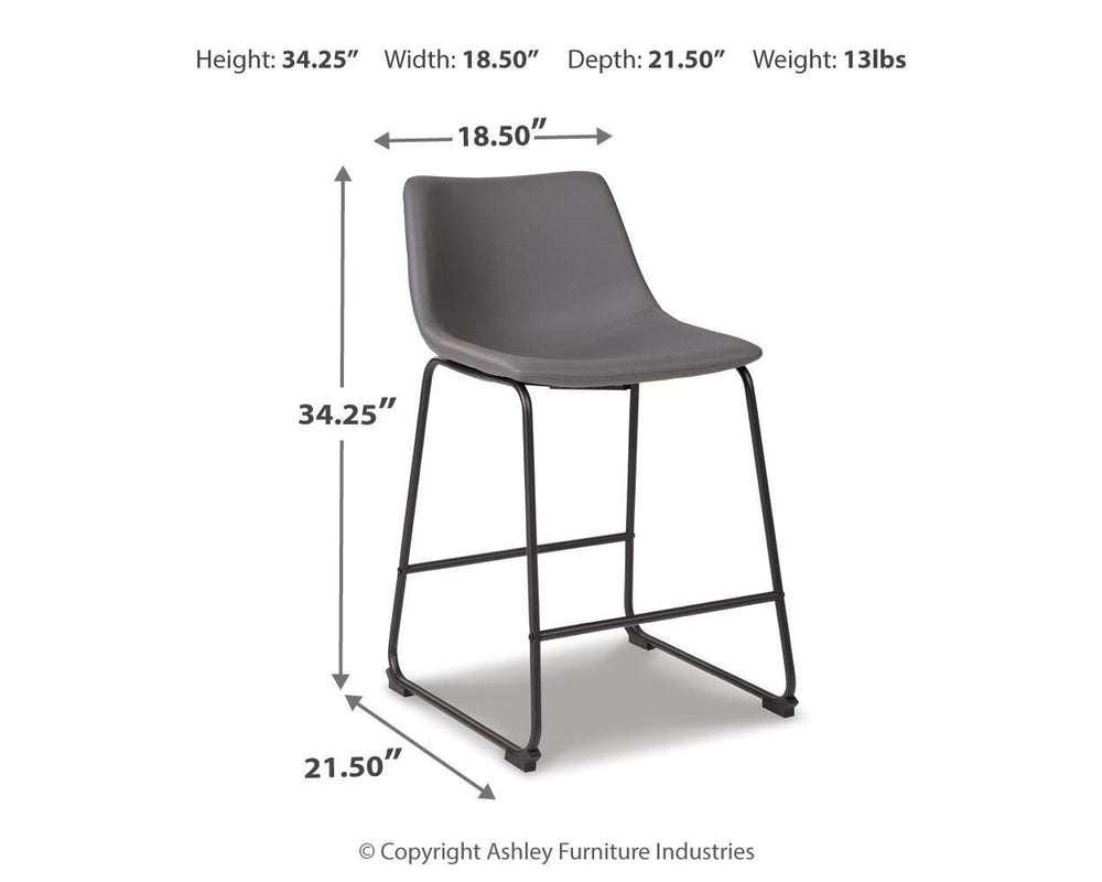 Centiar Counter Height Bar Stool - Gray (7)