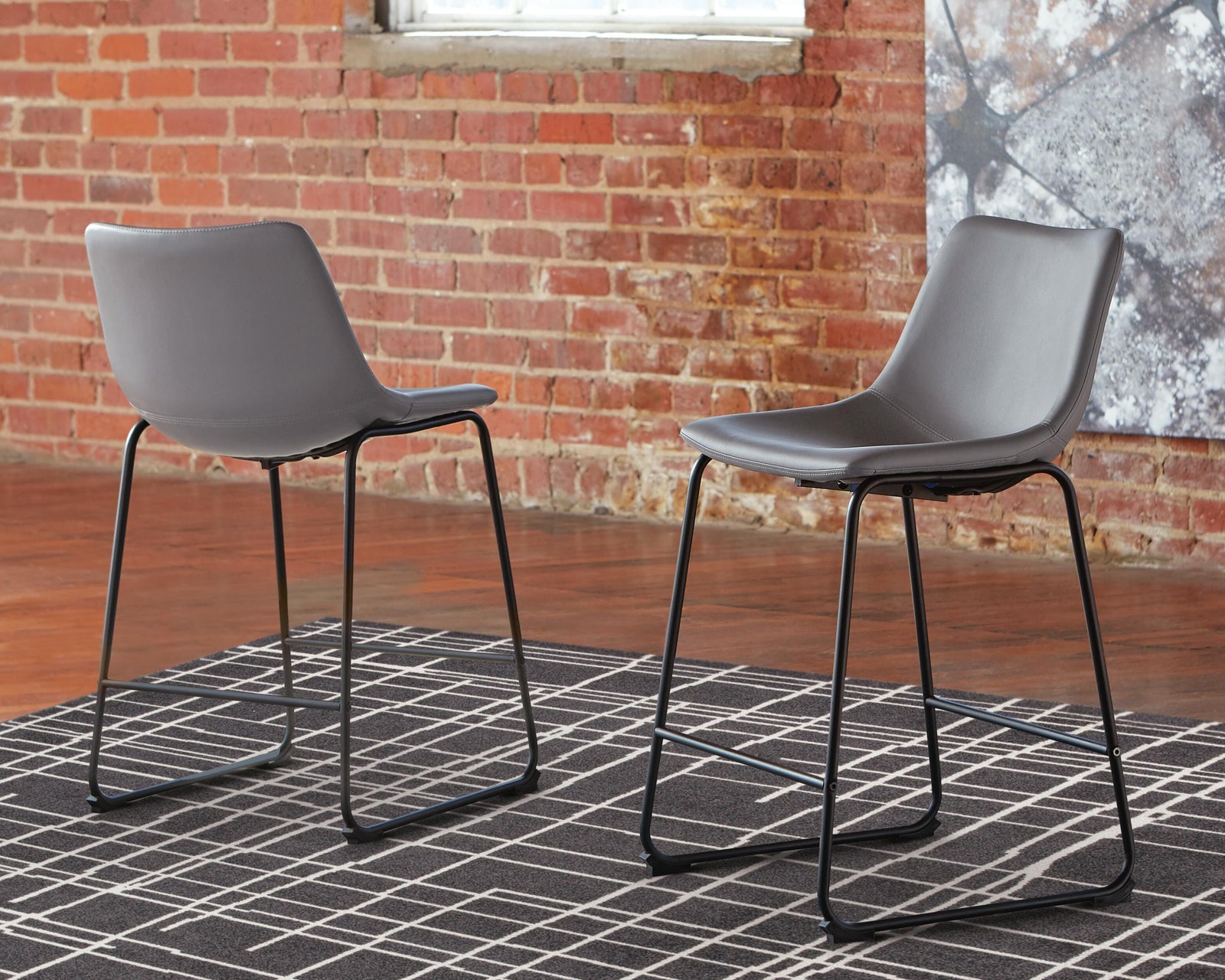 Centiar Counter Height Bar Stool - Gray (2)