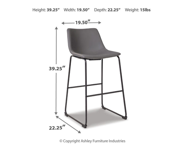 Centiar Pub Height Bar Stool - Gray (7)