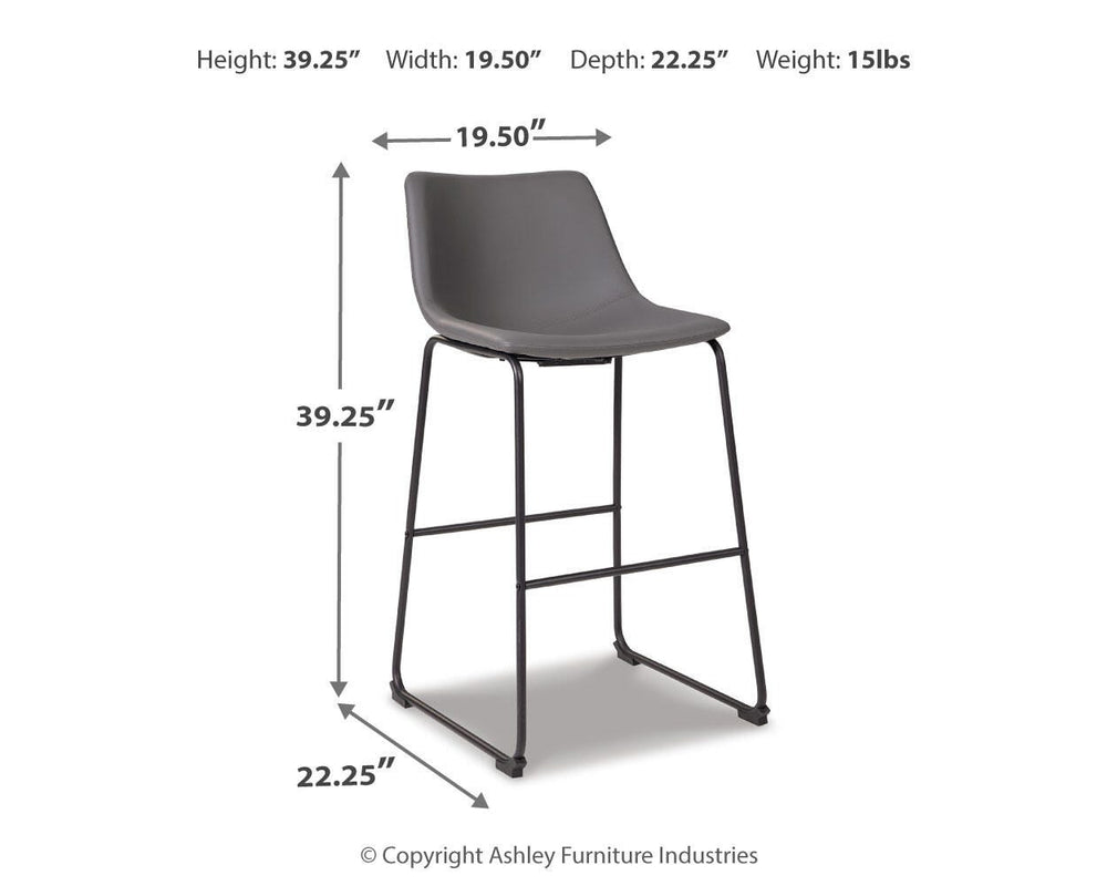 Centiar Pub Height Bar Stool - Gray (7)