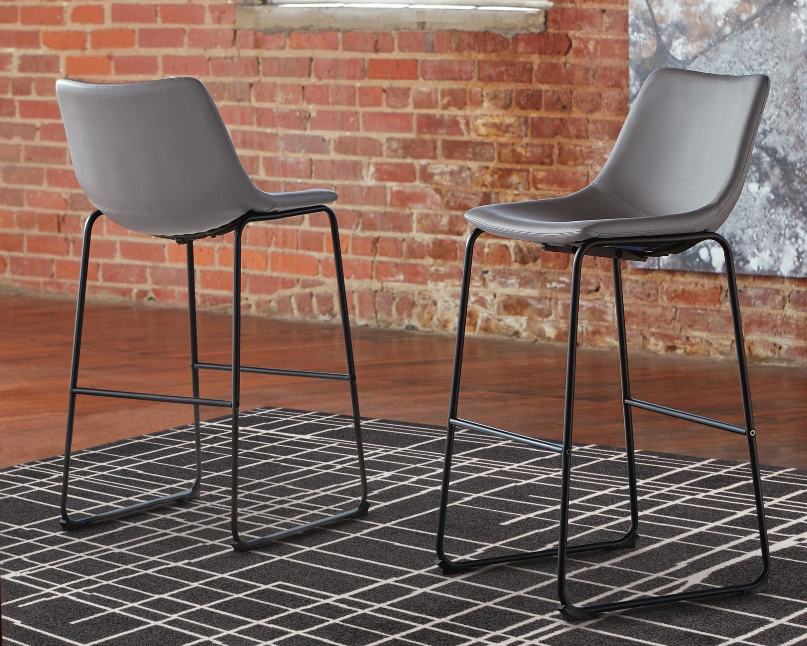 Centiar Pub Height Bar Stool - Gray (2)