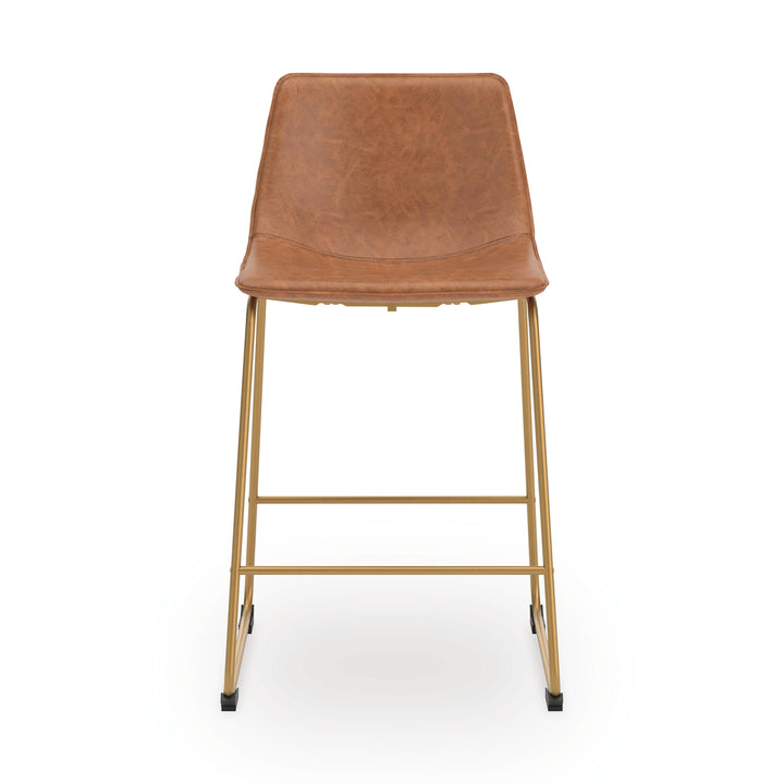 Ciabori Counter Height Barstool - Light Brown (2)