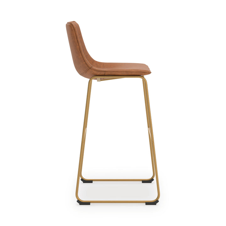 Ciabori Bar Height Bar Stool - Light Brown (4)