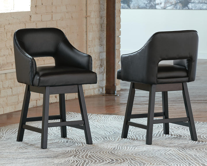 Tallenger Counter Height Bar Stool - Black (2)