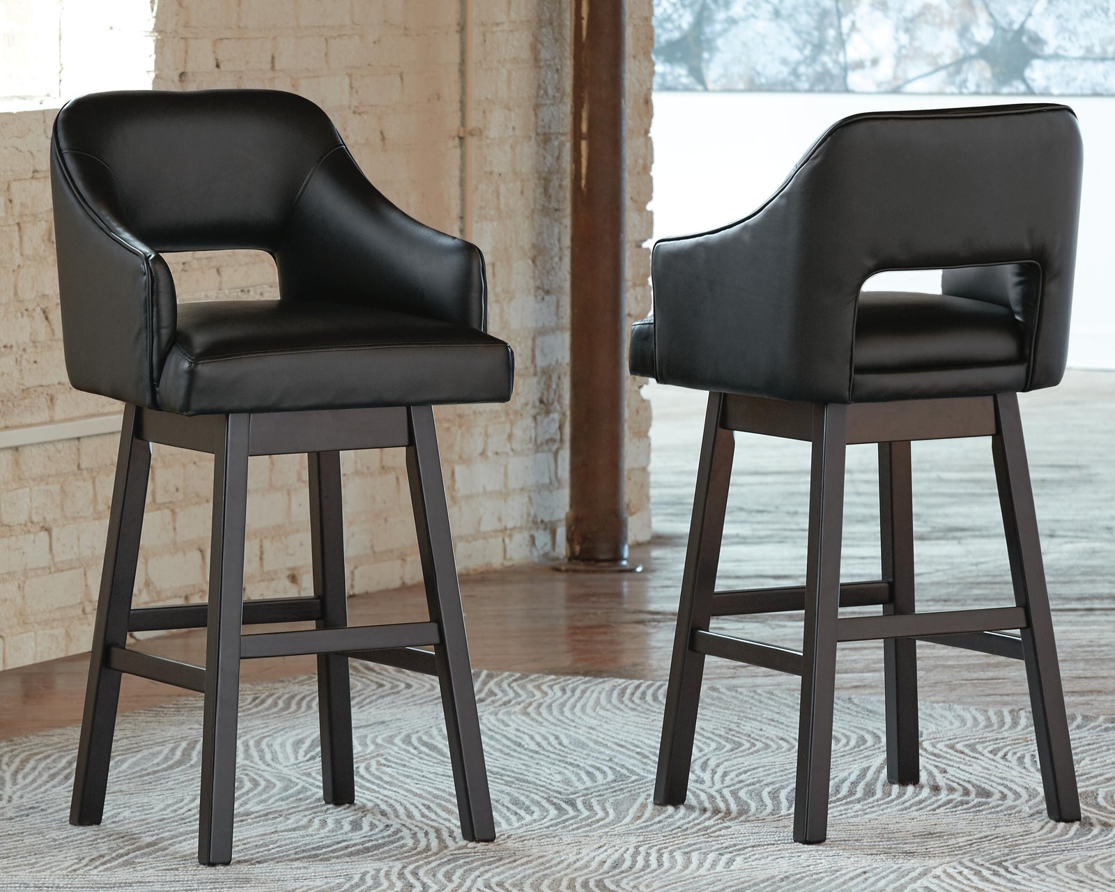 Tallenger Bar Height Bar Stool - Black (2)