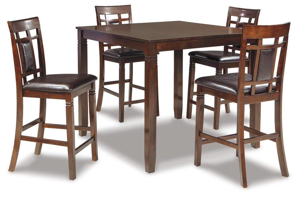 Bennox Counter Height Dining Table and Bar Stools (Set of 5) - Dark Brown (1)