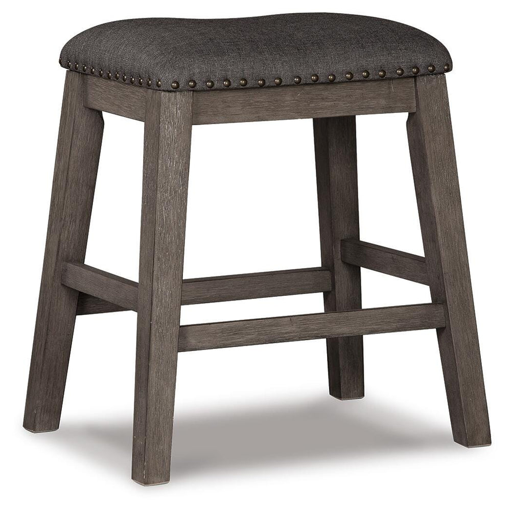 Caitbrook Counter Height Upholstered Bar Stool (Set of 2) - Gray (3)