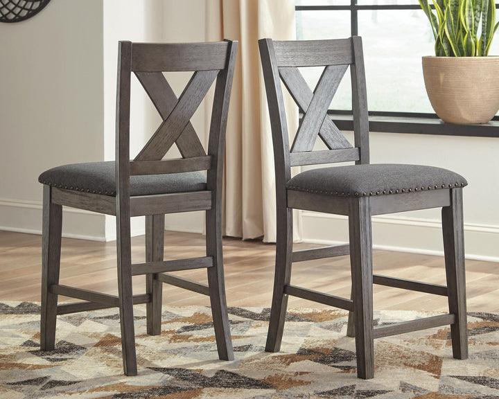 Caitbrook Counter Height Dining Table and 4 Barstools - Gray (2)