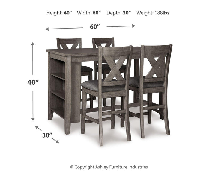 Caitbrook Counter Height Dining Table and 4 Barstools - Gray (7)