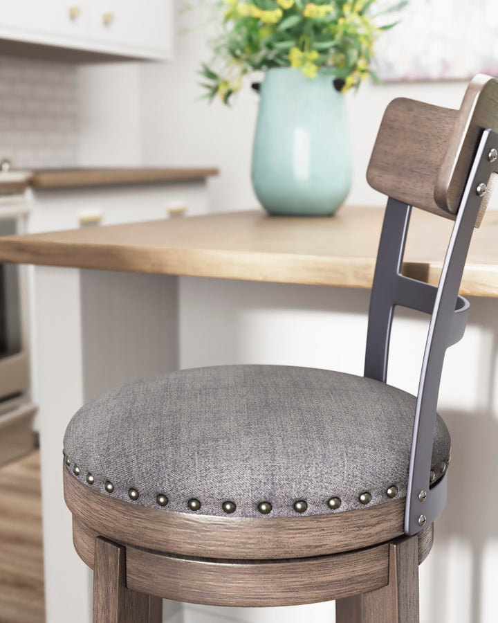 Caitbrook Bar Height Bar Stool - Gray (11)
