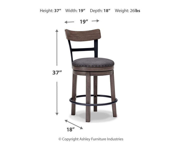 Caitbrook Counter Height Bar Stool - Gray (4)