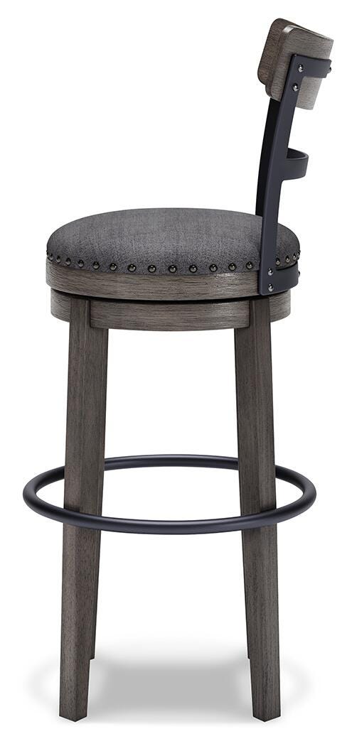 Caitbrook Bar Height Bar Stool - Gray (9)