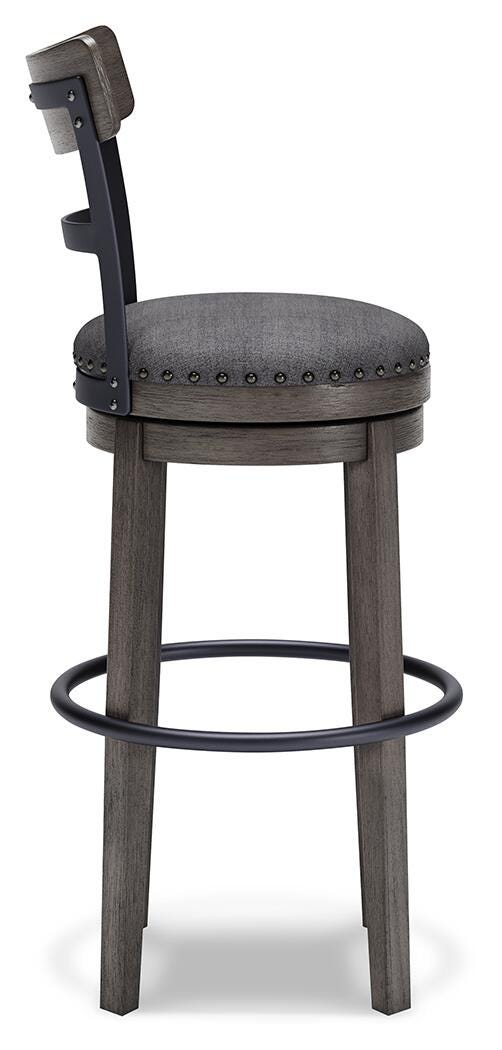 Caitbrook Bar Height Bar Stool - Gray (7)